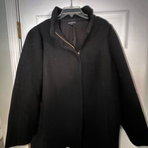 J. Crew Black Trench Coat